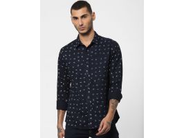 Navy Blue Full Printed Shirt