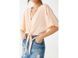 Boxy V Neck Top